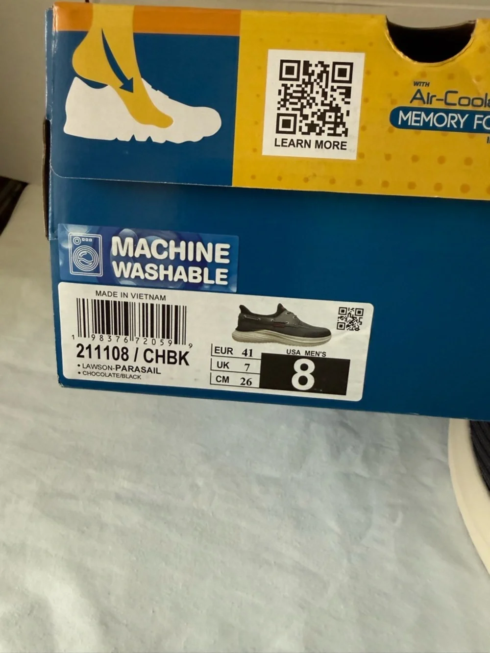 Skechers Lawson Parasail Shoes Hands Free Slip-ins Chocolate -Black Mens 8 New